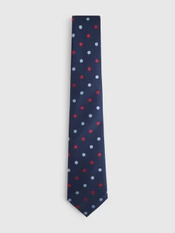 CORBATA JACQUARD MF AZUL MARINO