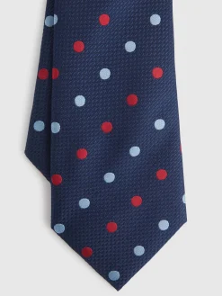 CORBATA JACQUARD MF AZUL MARINO